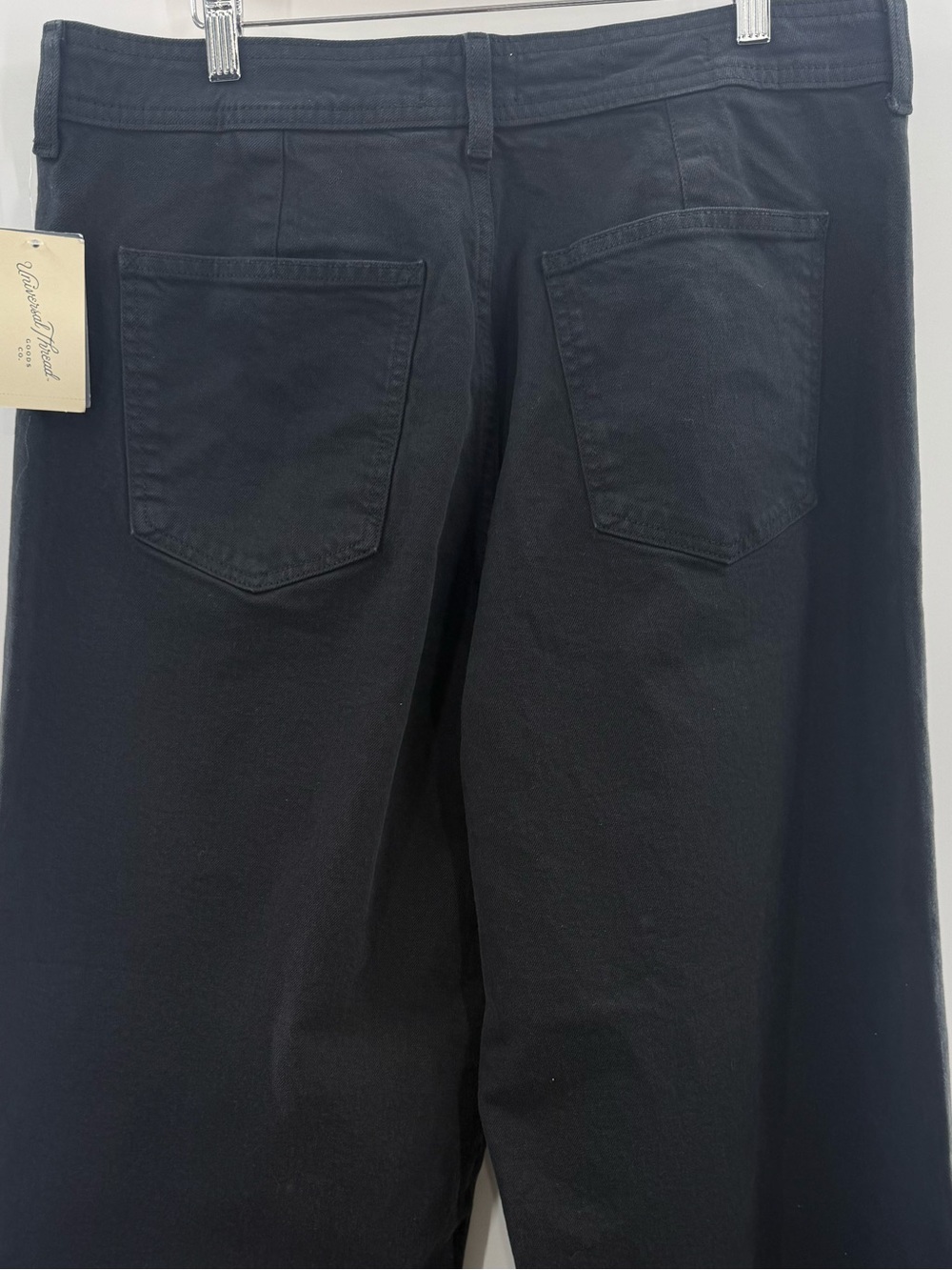 NWT High-Rise Sailor Wide Leg Ankle Jeans Universal Thread Black Relaxed Fit 14 - Picture 4 of 10